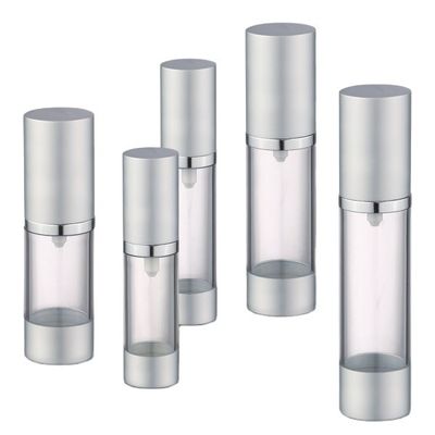 Dobra cena Butelka bezpowietrzna z kołnierzem PP 15ml 20ml 30ml 40ml 50ml w kształcie cylindra z pompką rozpylającą w Internecie